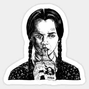 Wednesday Addams Poison Bottle Label - Pensandpieces